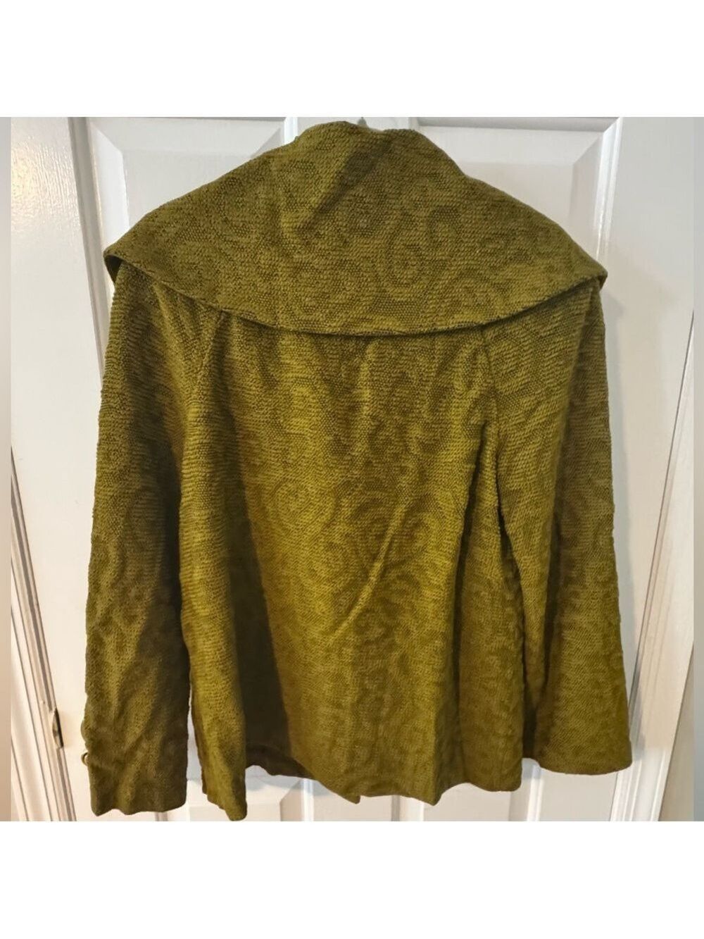 St. John Olive Scroll Tapestry Wool Blend Jacket - Picture 9 of 12
